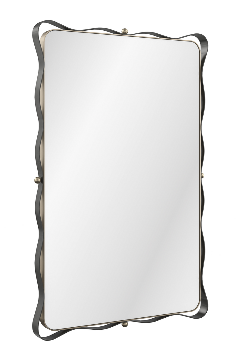 Miroir avec Détail de Ruban en Bronze | Caracole Marseille | OROA.fr