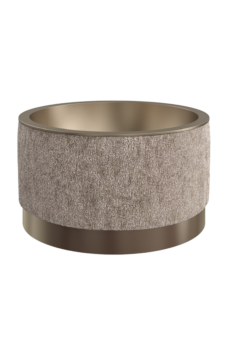 Pouf de rangement rond en chenille | Caracole Ritz | OROA.fr