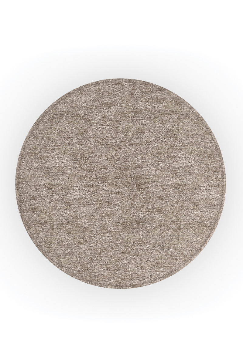 Pouf de rangement rond en chenille | Caracole Ritz | OROA.fr