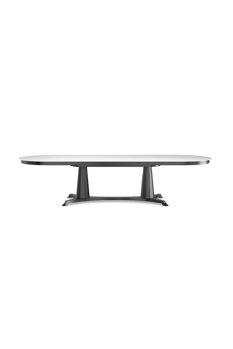 Table à Manger Ovale en Verre Trempé | Caracole Bordeaux | OROA.fr