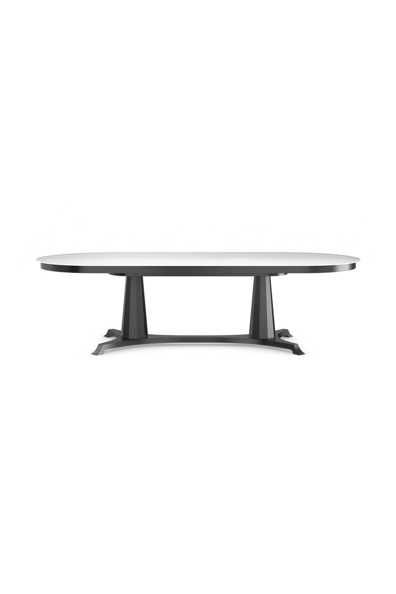 Table à Manger Ovale en Verre Trempé | Caracole Bordeaux | OROA.fr