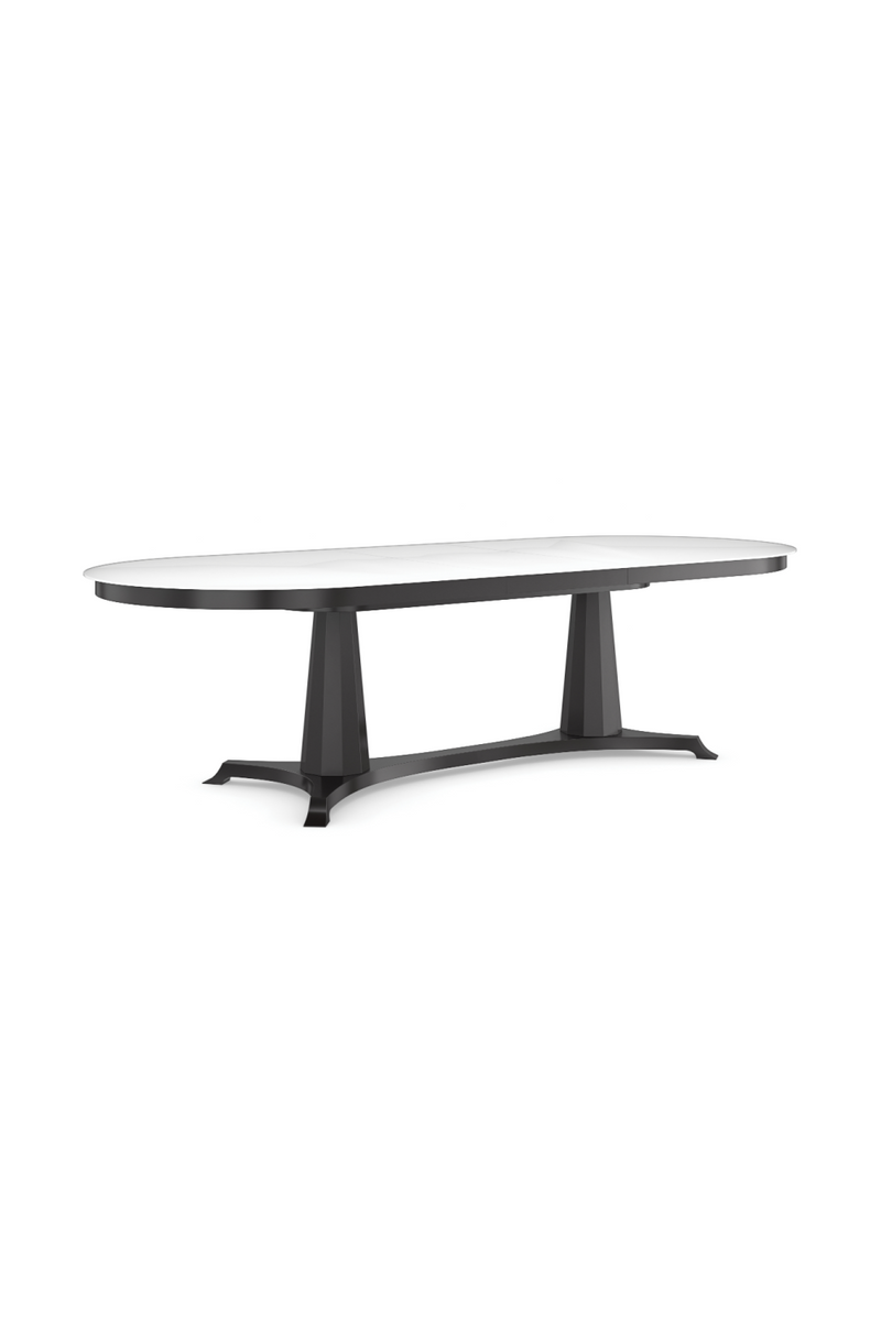 Table à Manger Ovale en Verre Trempé | Caracole Bordeaux | OROA.fr