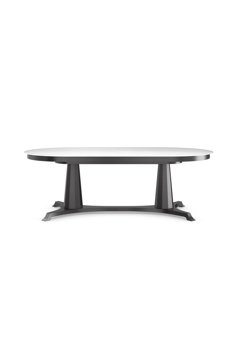 Table à Manger Ovale en Verre Trempé | Caracole Bordeaux | OROA.fr