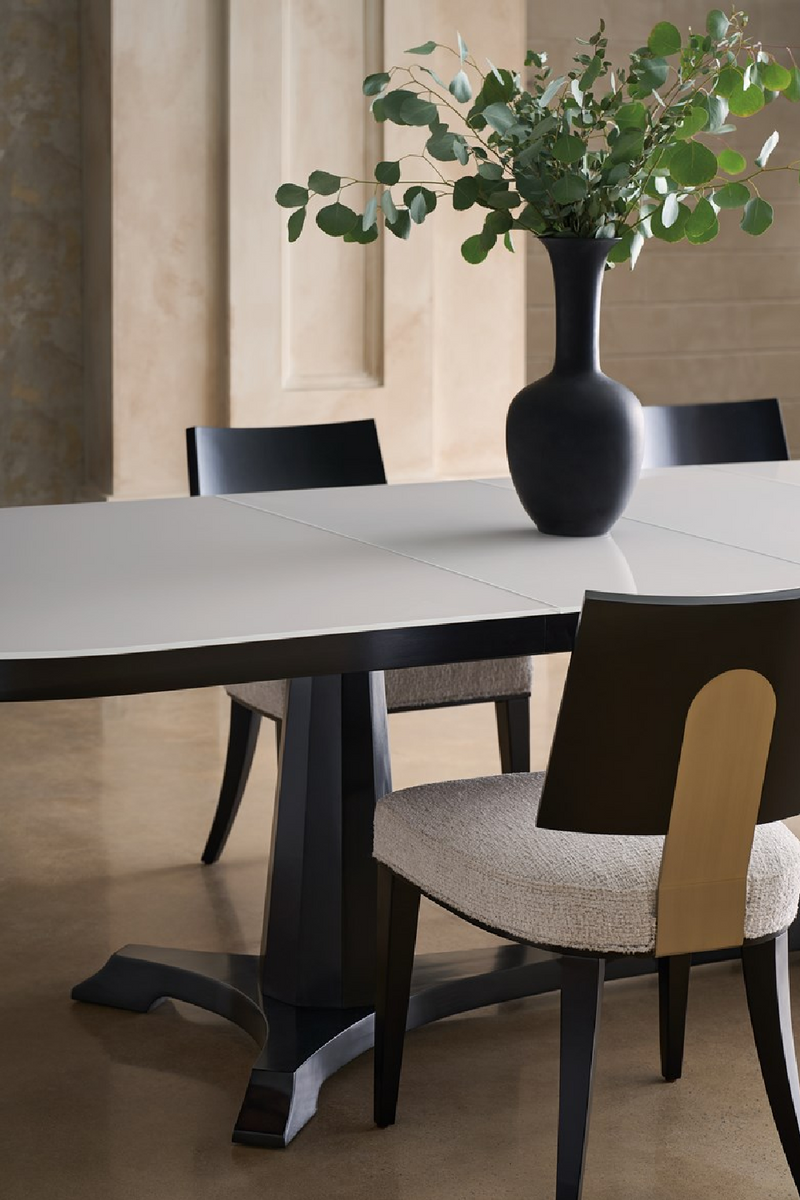 Table à Manger Ovale en Verre Trempé | Caracole Bordeaux | OROA.fr
