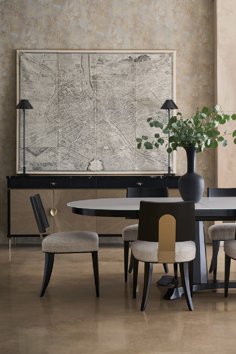 Table à Manger Ovale en Verre Trempé | Caracole Bordeaux | OROA.fr