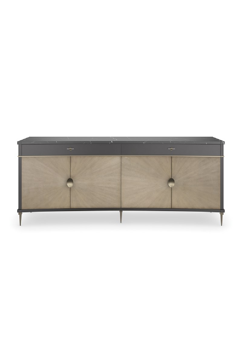 Buffet avec plateau en marbre noir | Caracole Noir | OROA.fr