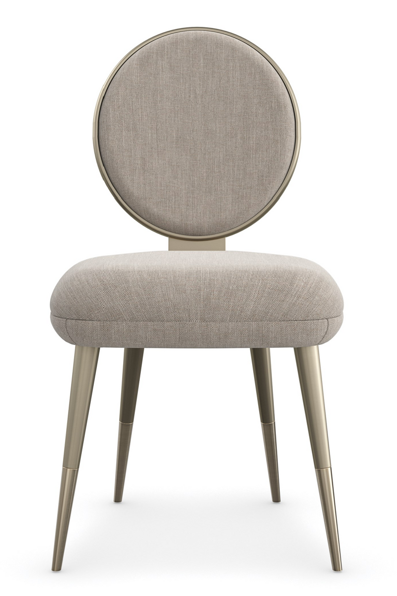 Chaise de salle à manger tapissée beige | Caracole Apollo | OROA.fr