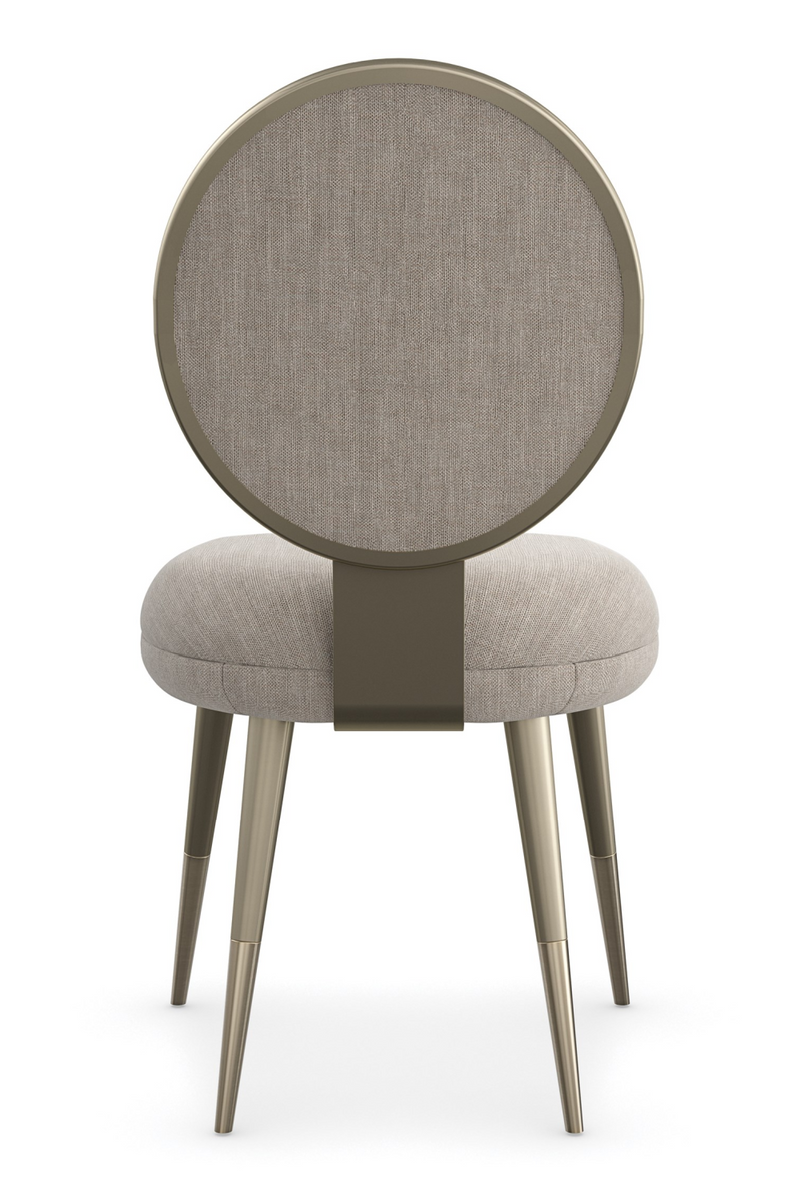 Chaise de salle à manger tapissée beige | Caracole Apollo | OROA.fr