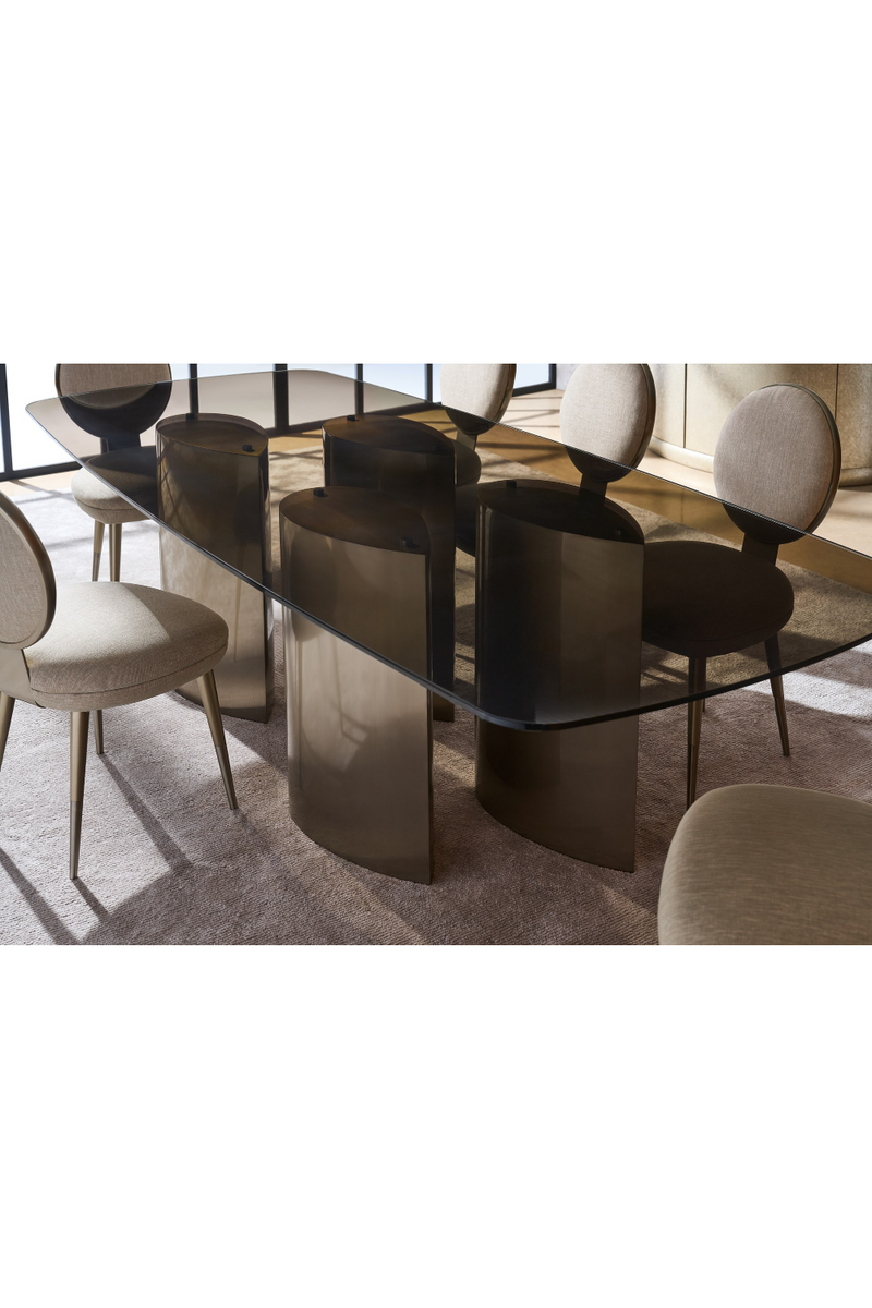 Chaise de salle à manger tapissée beige | Caracole Apollo | OROA.fr