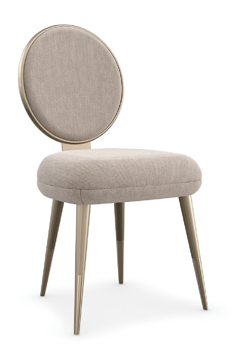 Chaise de salle à manger tapissée beige | Caracole Apollo | OROA.fr