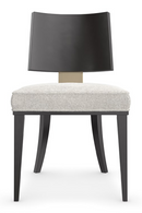 Chaise de salle à manger noire en bois courbé (2) | Caracole Champagne | OROA.fr