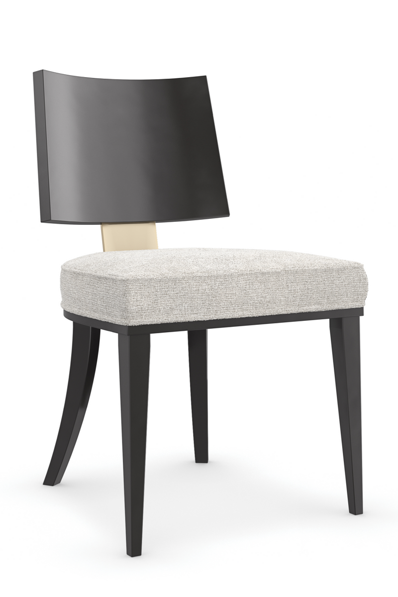 Chaise de salle à manger noire en bois courbé (2) | Caracole Champagne | OROA.fr