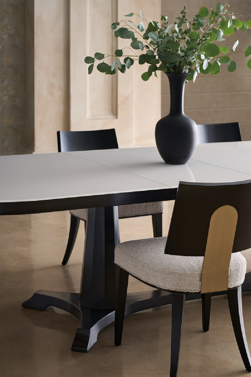 Chaise de salle à manger noire en bois courbé (2) | Caracole Champagne