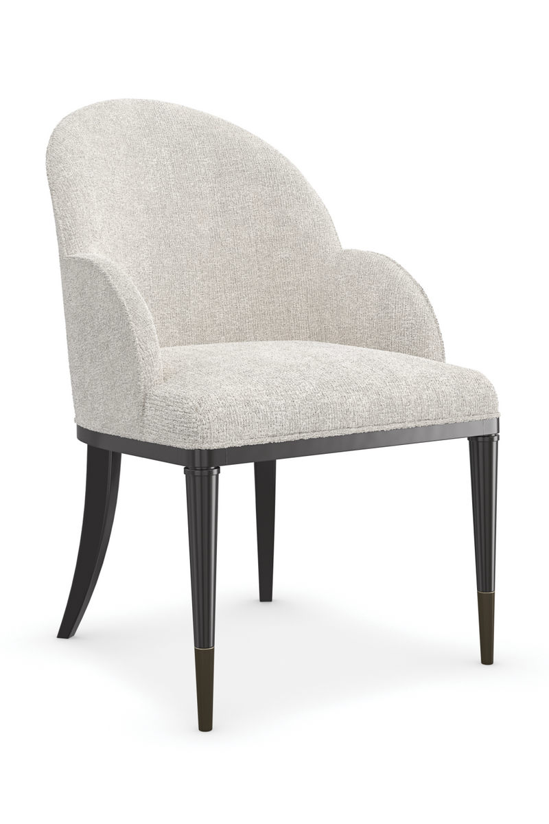 Chaise de salle à manger en chenille blanche | Caracole Nuage | OROA.fr