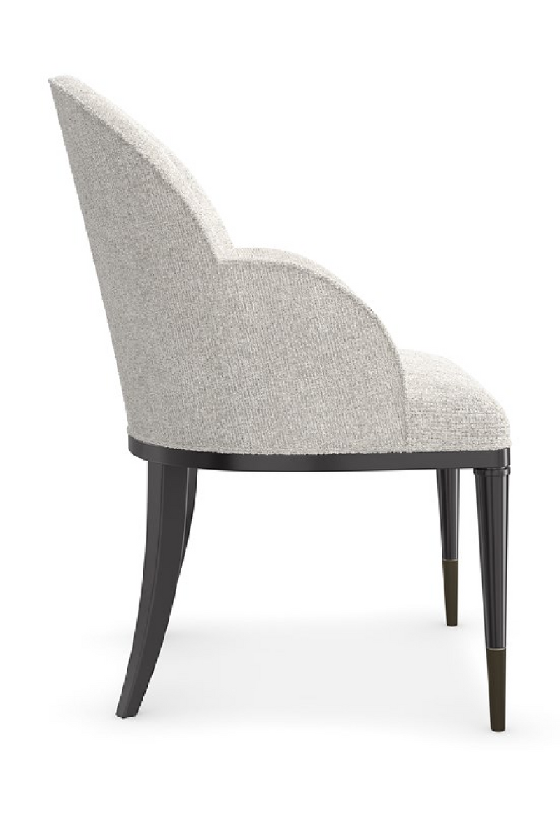 Chaise de salle à manger en chenille blanche | Caracole Nuage | OROA.fr