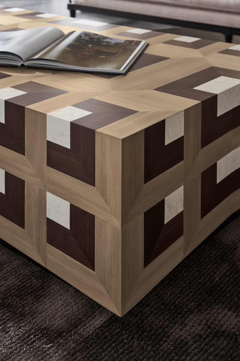 Table Basse Rectangulaire à Parquet | Caracole Illusion | OROA.fr