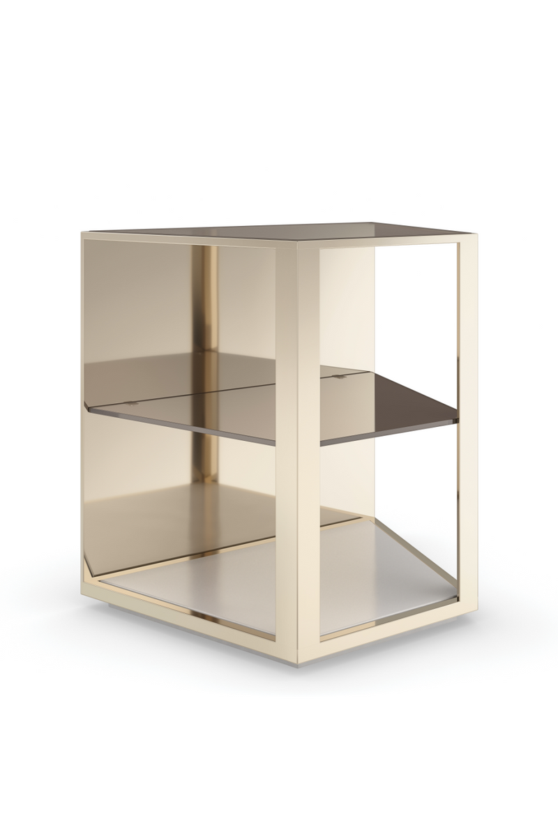 Table d’Appoint à 3 Niveaux en Verre | Caracole Refraction | OROA.fr