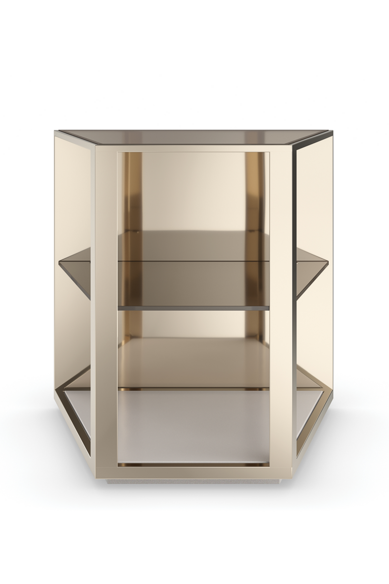 Table d’Appoint à 3 Niveaux en Verre | Caracole Refraction | OROA.fr