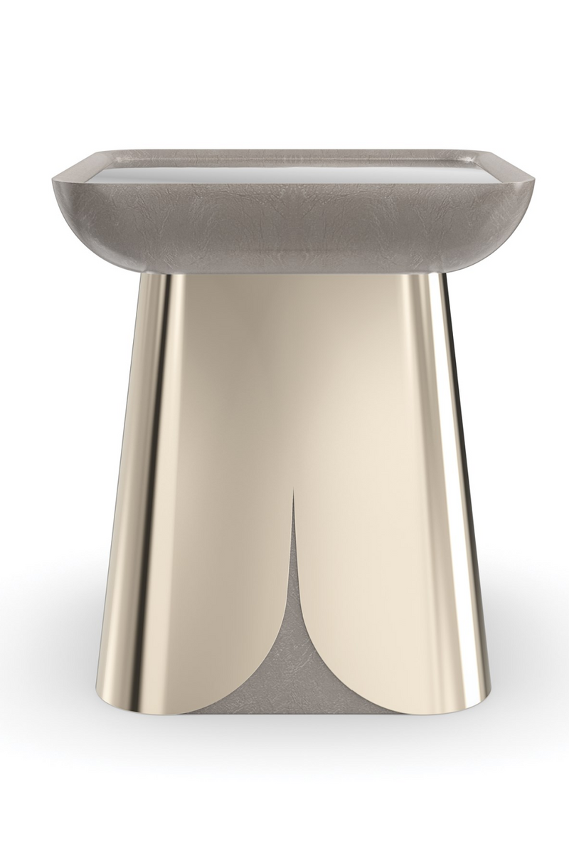 Table d’appoint carrée avec miroir | Caracole Zenith | OROA.fr