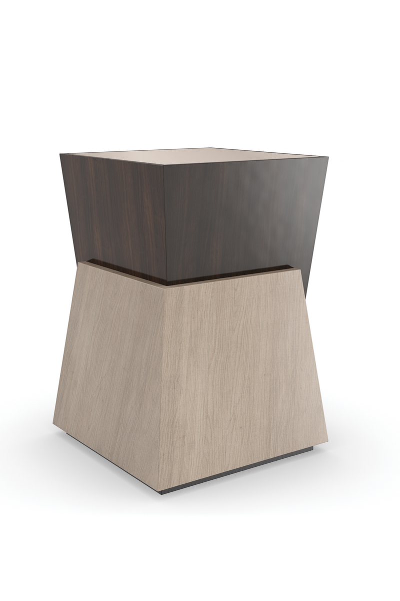 Table d’Appoint Cubiste Bicolore | Caracole Relativity | OROA.fr