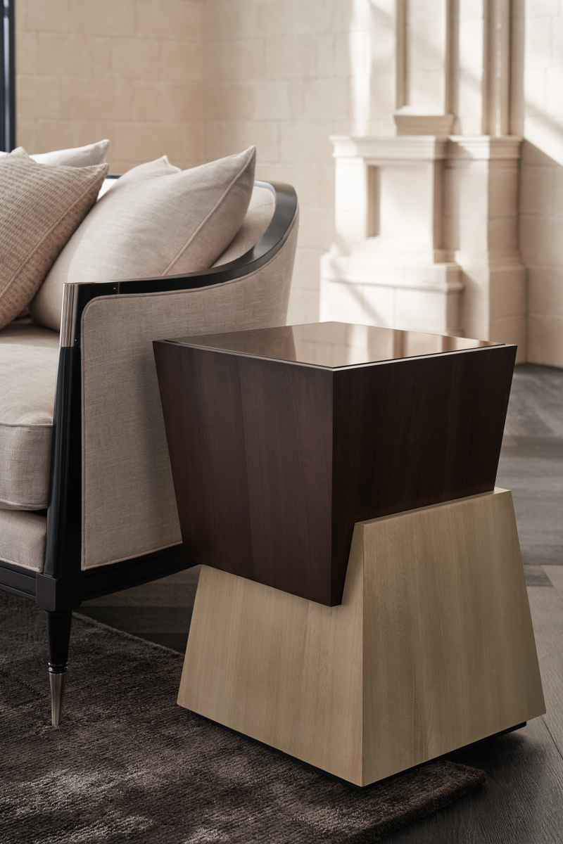 Table d’Appoint Cubiste Bicolore | Caracole Relativity | OROA.fr