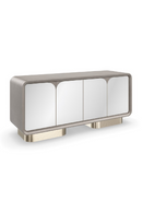 Meuble TV à 4 portes miroir | Caracole Aero | OROA.fr