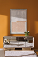 Meuble TV à 4 portes miroir | Caracole Aero | OROA.fr