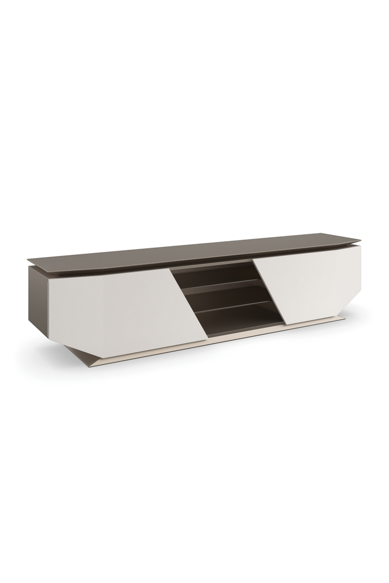 Meuble multimedia moderne metallise | Caracole Axis | OROA.fr