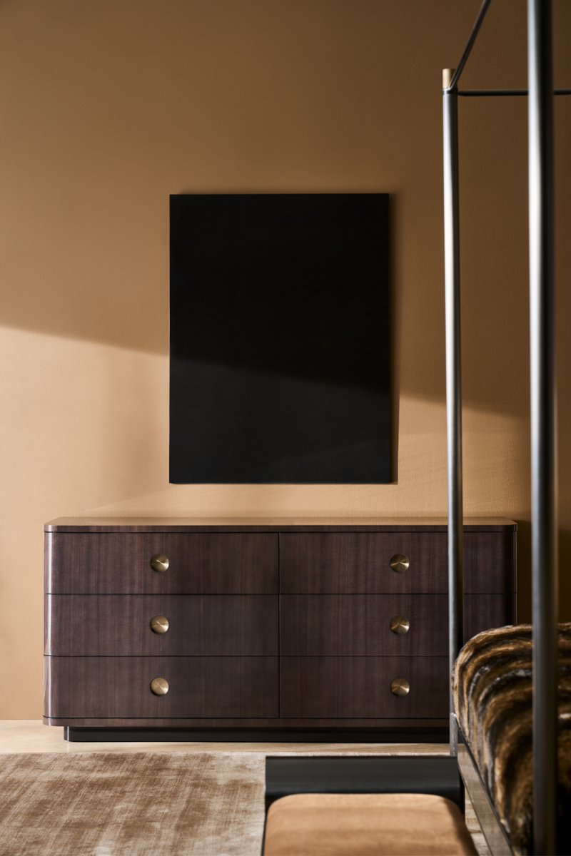 Commode à 6 tiroirs brun foncé | Caracole Bachelor | OROA.fr