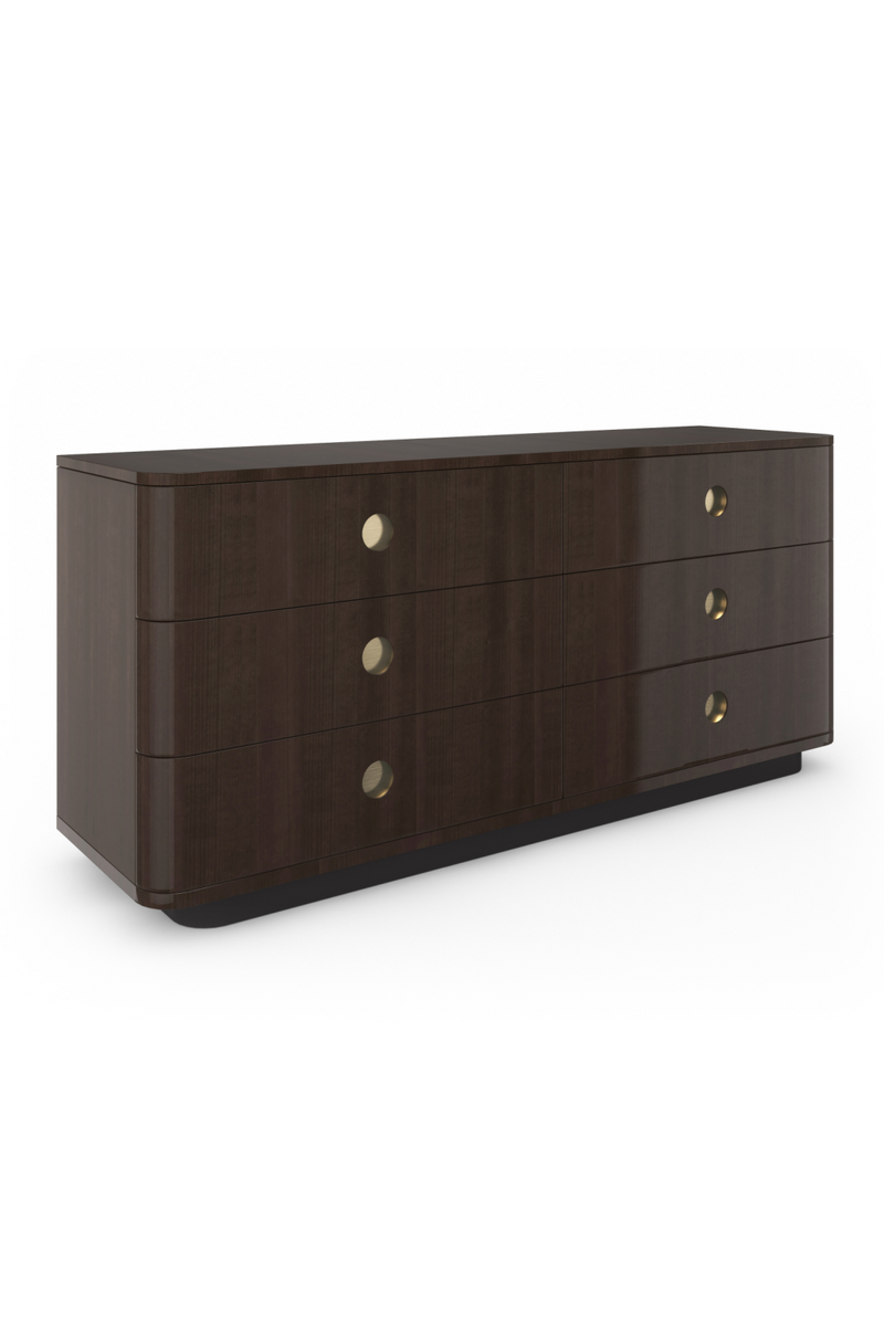 Commode à 6 tiroirs brun foncé | Caracole Bachelor | OROA.fr