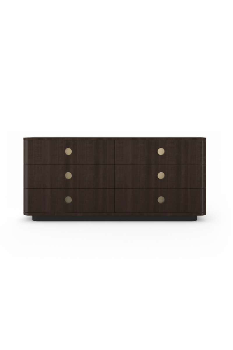 Commode à 6 tiroirs brun foncé | Caracole Bachelor | OROA.fr