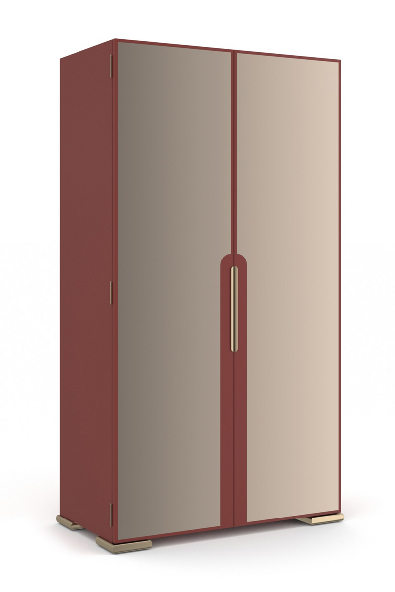 Cabinet 2 Portes avec Miroir Bronze | Caracole Allure | Oroa.fr