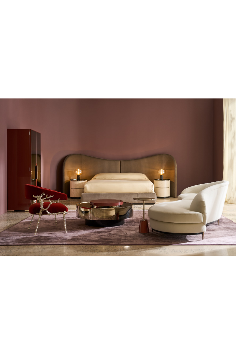 Cabinet 2 Portes avec Miroir Bronze | Caracole Allure | Oroa.fr