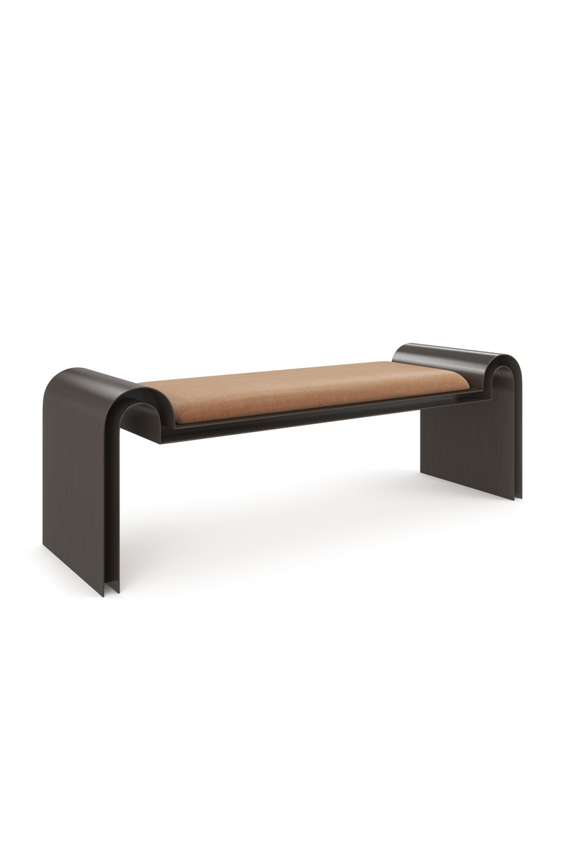 Banc rembourré à cadre métallique | Caracole Beau | OROA.fr