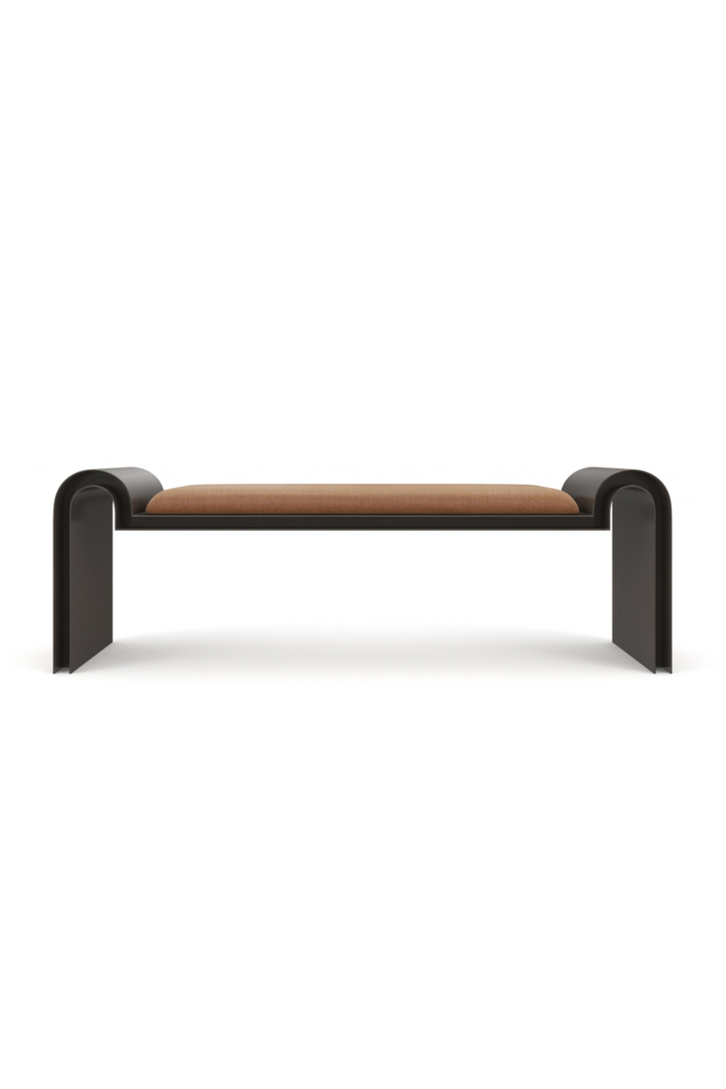 Banc rembourré à cadre métallique | Caracole Beau | OROA.fr