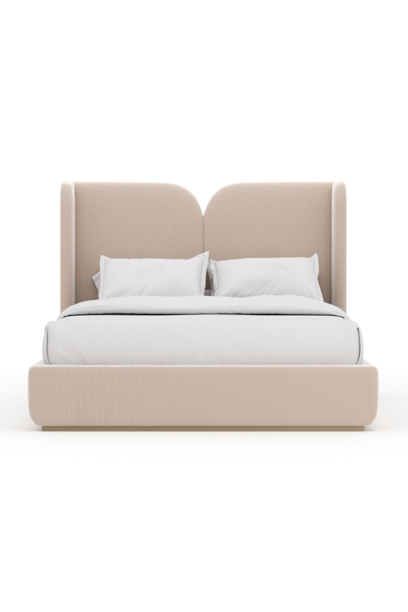 Lit en Velours Ivoire | Caracole Oblique | OROA.fr