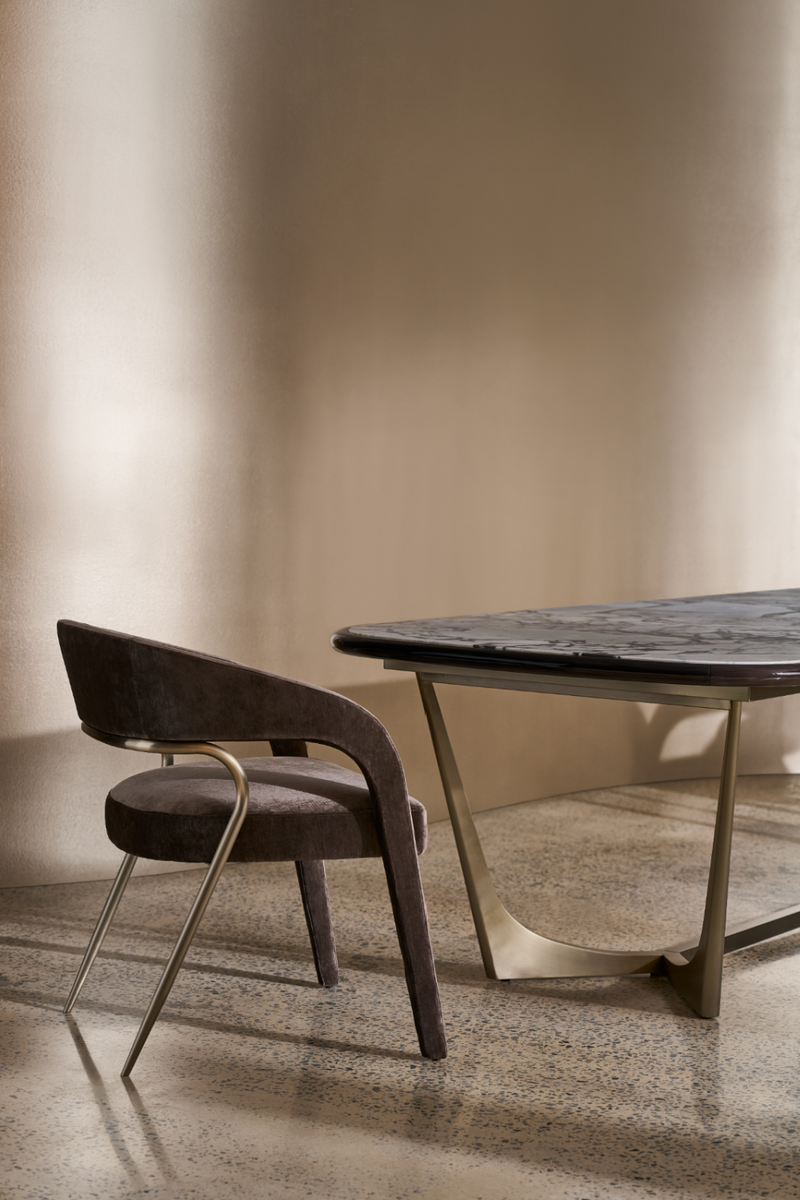 Table à manger en pierre brillante | Caracole Vena | OROA.fr