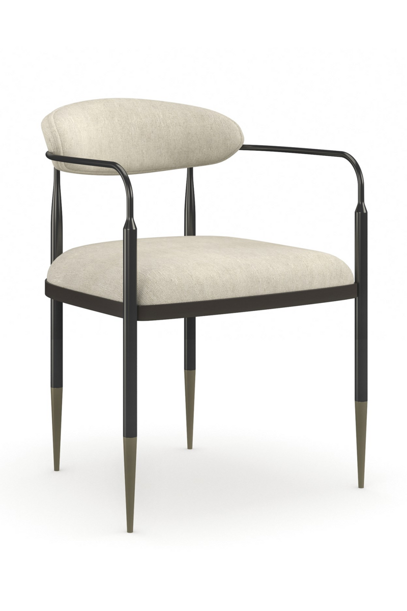 Fauteuil de salle à manger à cadre bronze | Caracole Epoch | OROA.fr