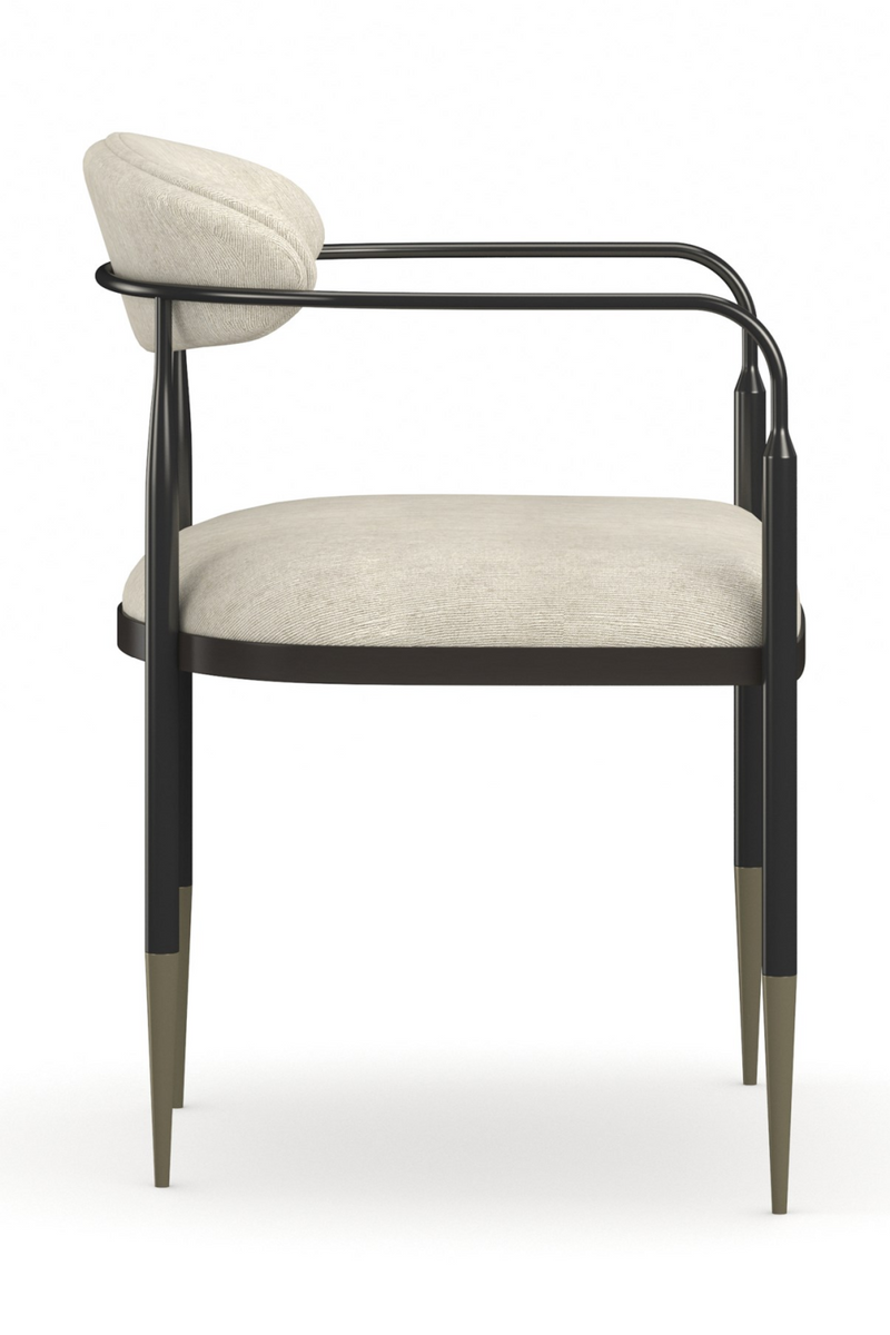 Fauteuil de salle à manger à cadre bronze | Caracole Epoch | OROA.fr