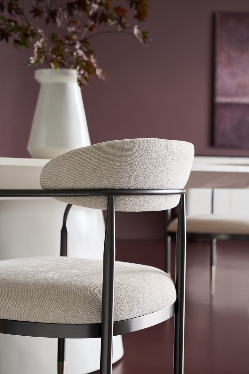 Fauteuil de salle à manger à cadre bronze | Caracole Epoch | OROA.fr