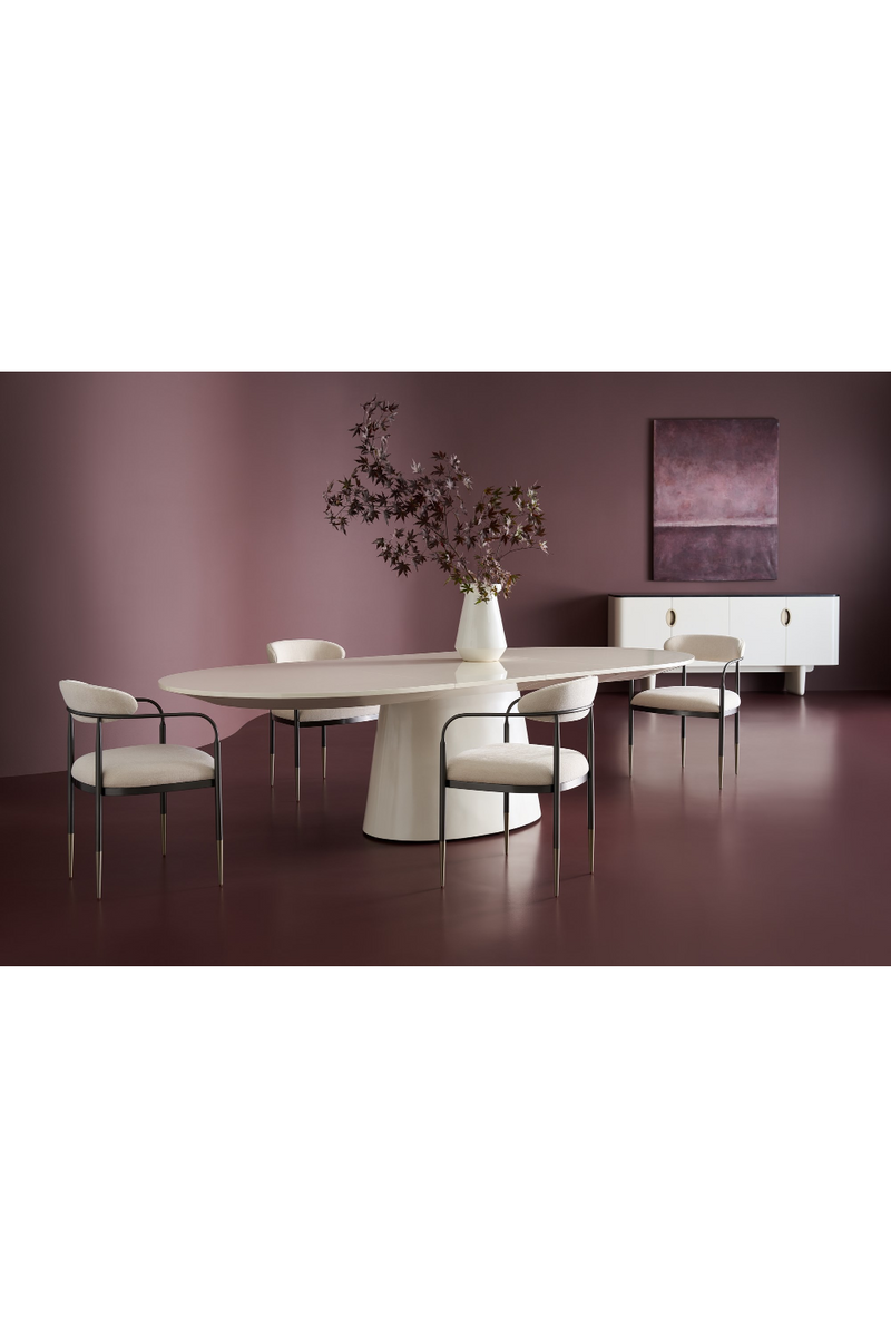 Fauteuil de salle à manger à cadre bronze | Caracole Epoch | OROA.fr