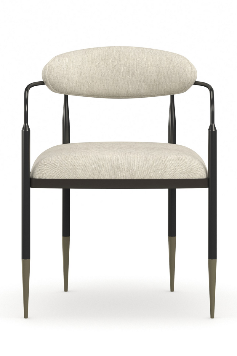 Fauteuil de salle à manger à cadre bronze | Caracole Epoch | OROA.fr