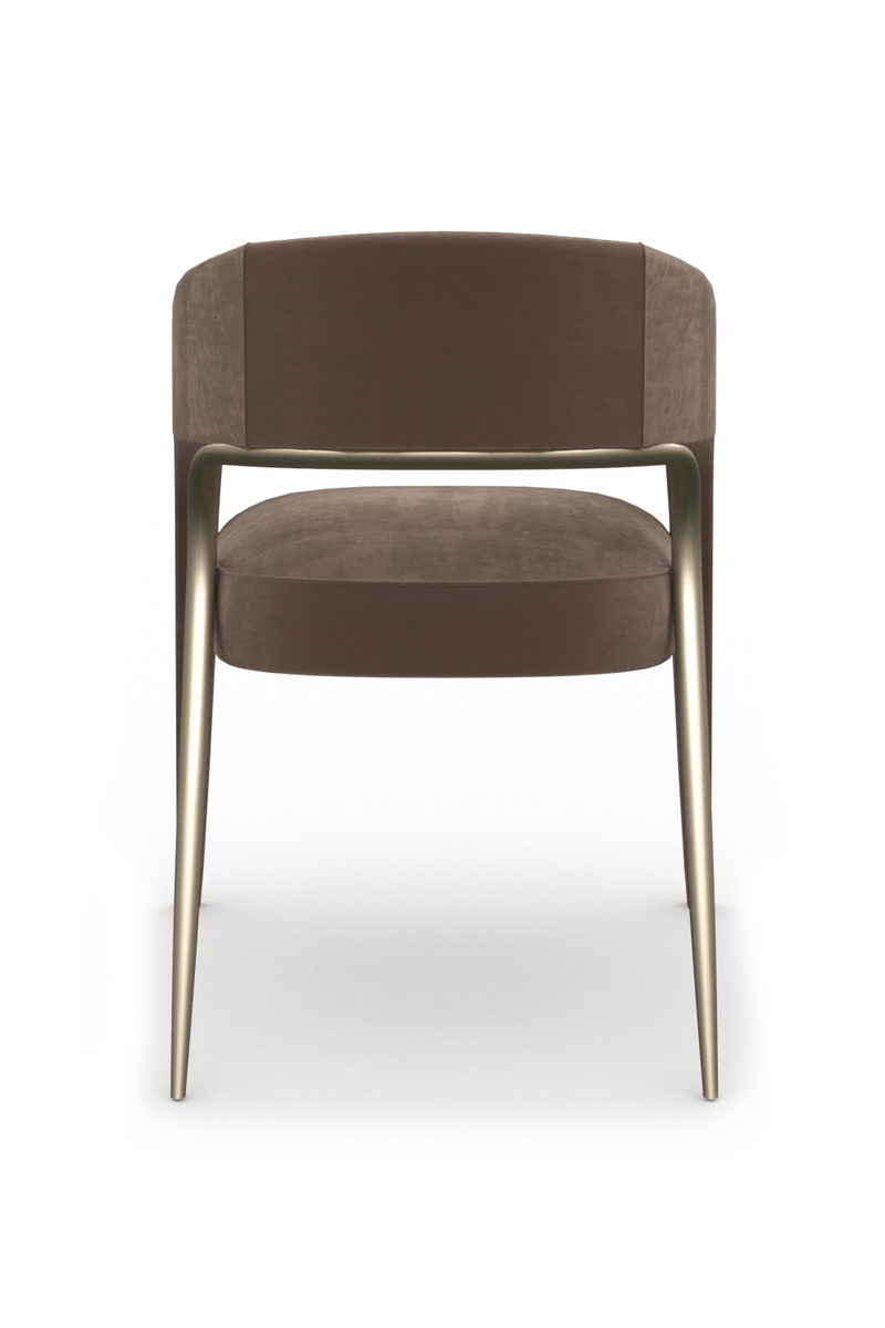 Chaise de salle à manger en velours à dossier ajouré | Caracole Gazelle | OROA.fr