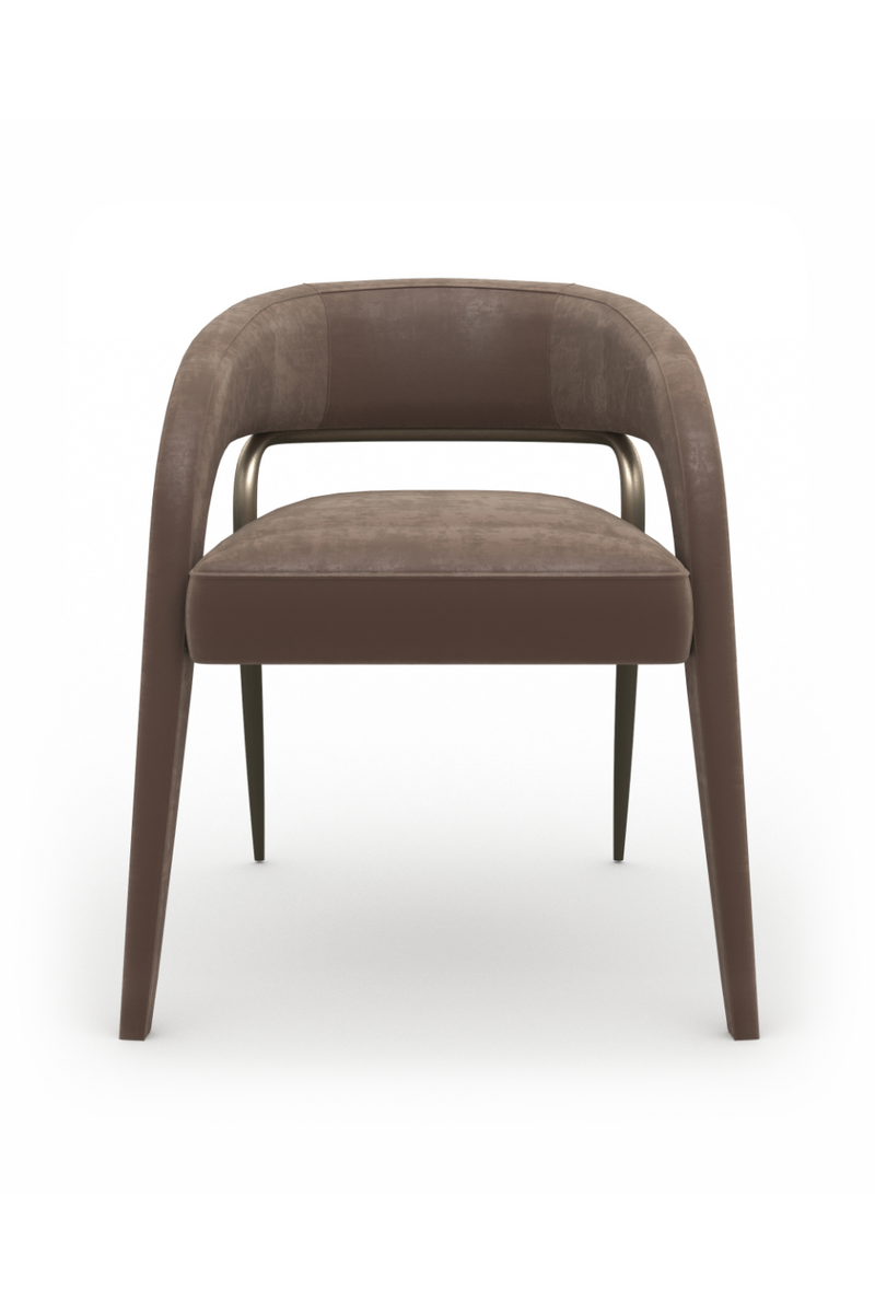 Chaise de salle à manger en velours à dossier ajouré | Caracole Gazelle | OROA.fr