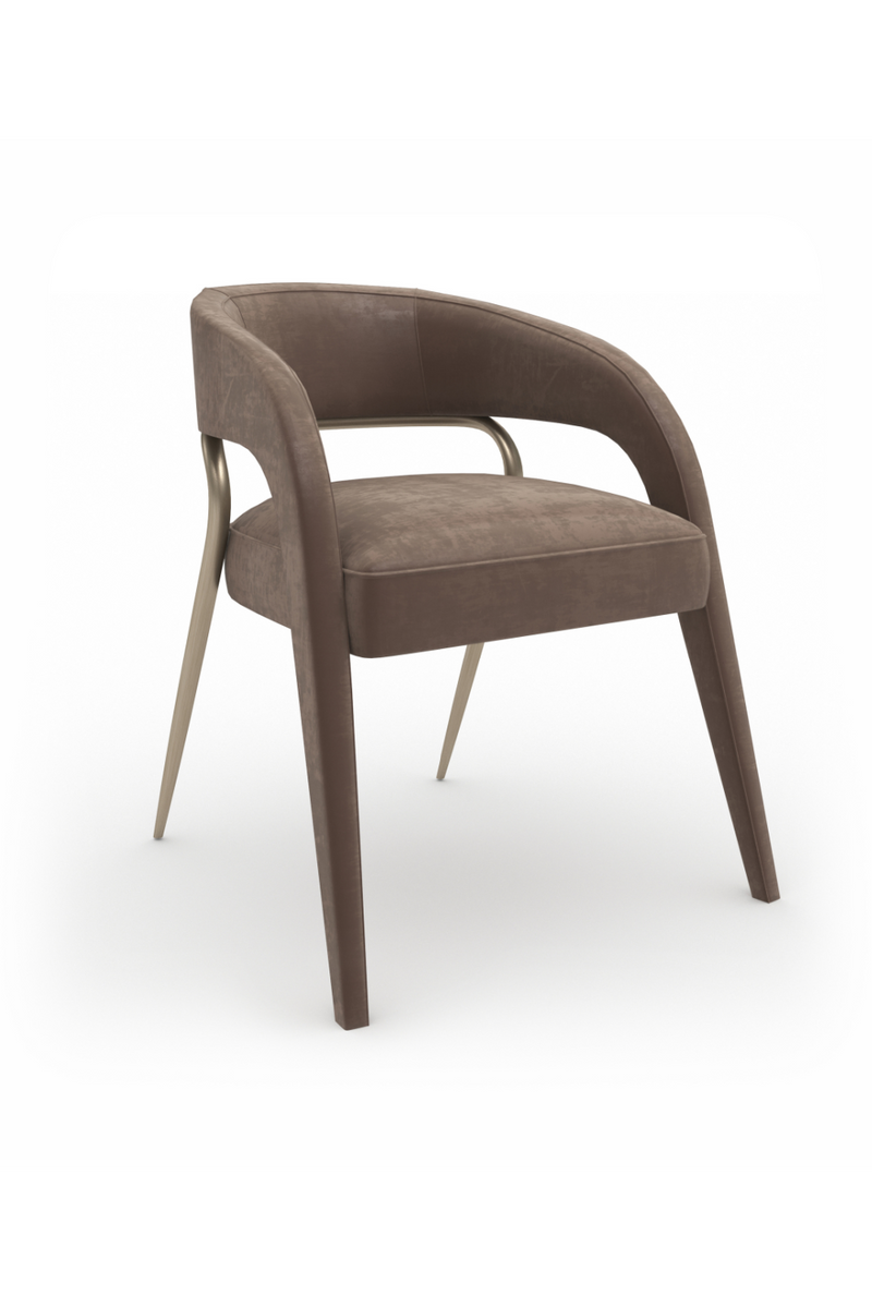 Chaise de salle à manger en velours à dossier ajouré | Caracole Gazelle | OROA.fr