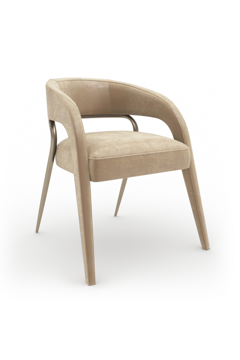 Chaise de salle à manger en velours à dossier ajouré | Caracole Gazelle | OROA.fr