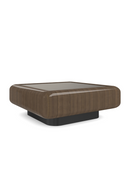 Table basse carrée en verre bronze | Caracole Gelée | OROA.fr