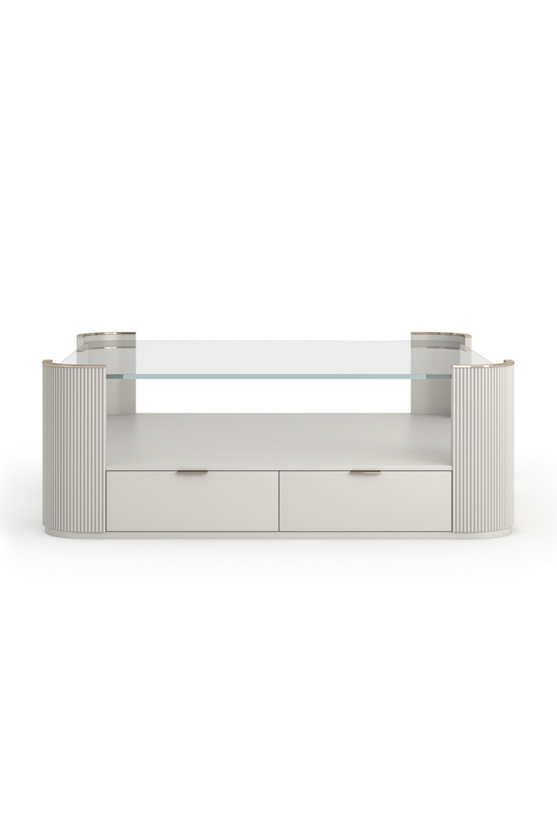 Table basse carrée avec plateau en verre | Caracole Love | Oroa.fr
