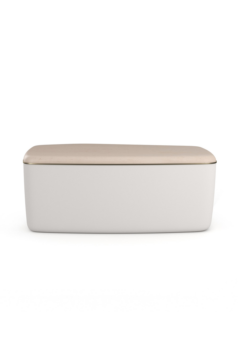 Table basse en bouclé ivoire | Caracole Serir | Meubleluxe.fr