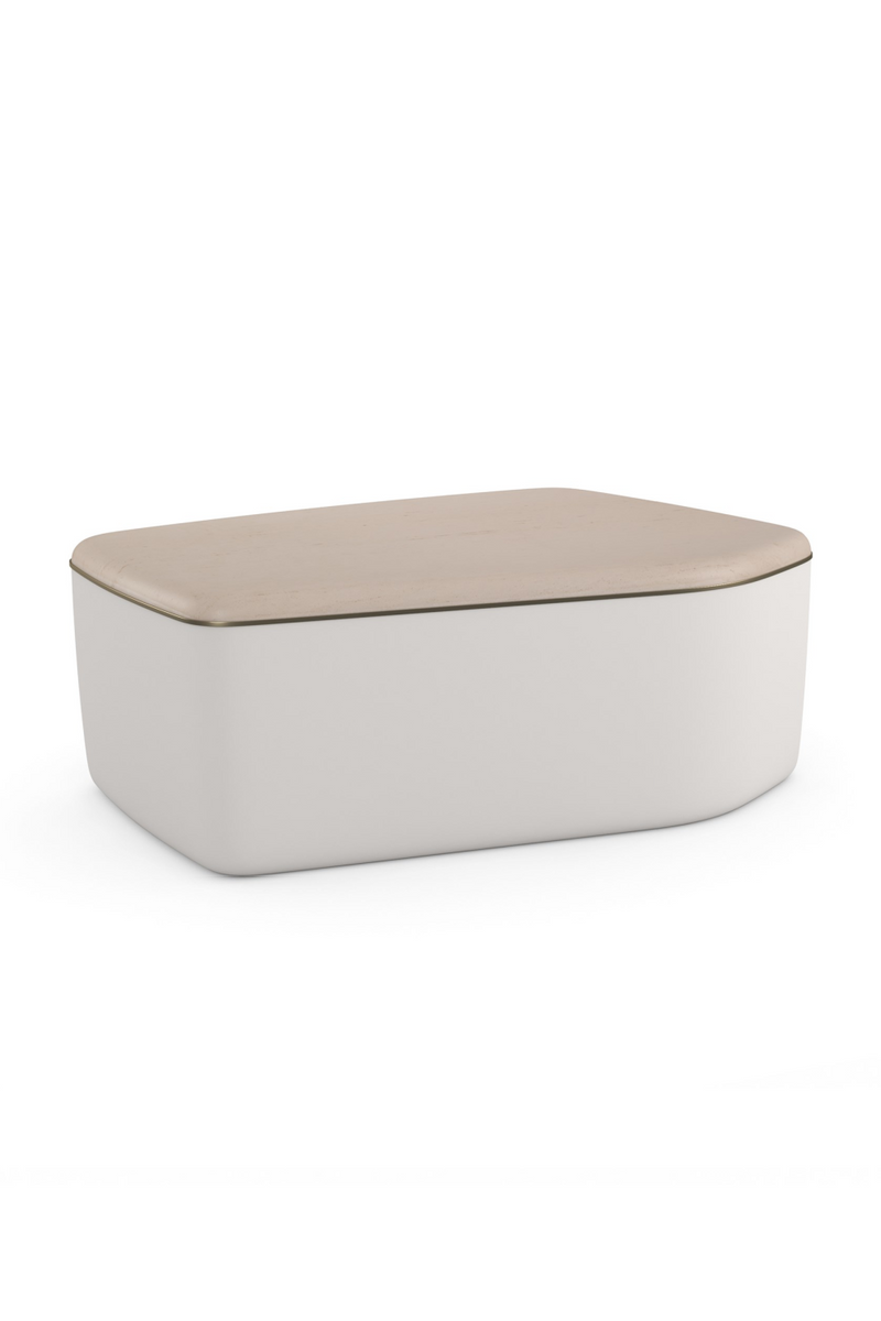 Table basse en bouclé ivoire | Caracole Serir | Meubleluxe.fr